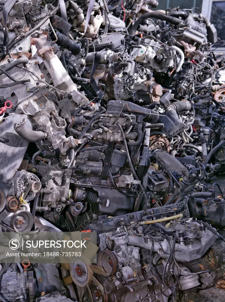 Vehicle engine scrap metal