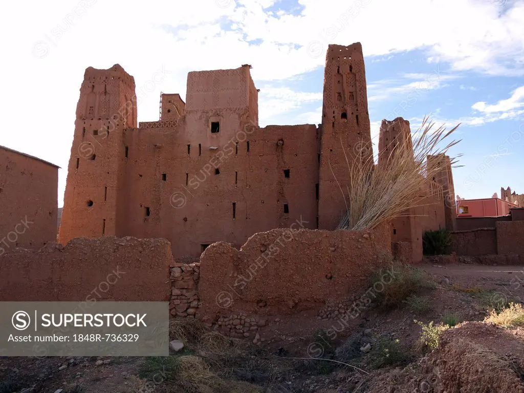 Ruins of an old kasbah, Dades Gorge, High Atlas range, Boumalne, Morocco, North Africa, Africa