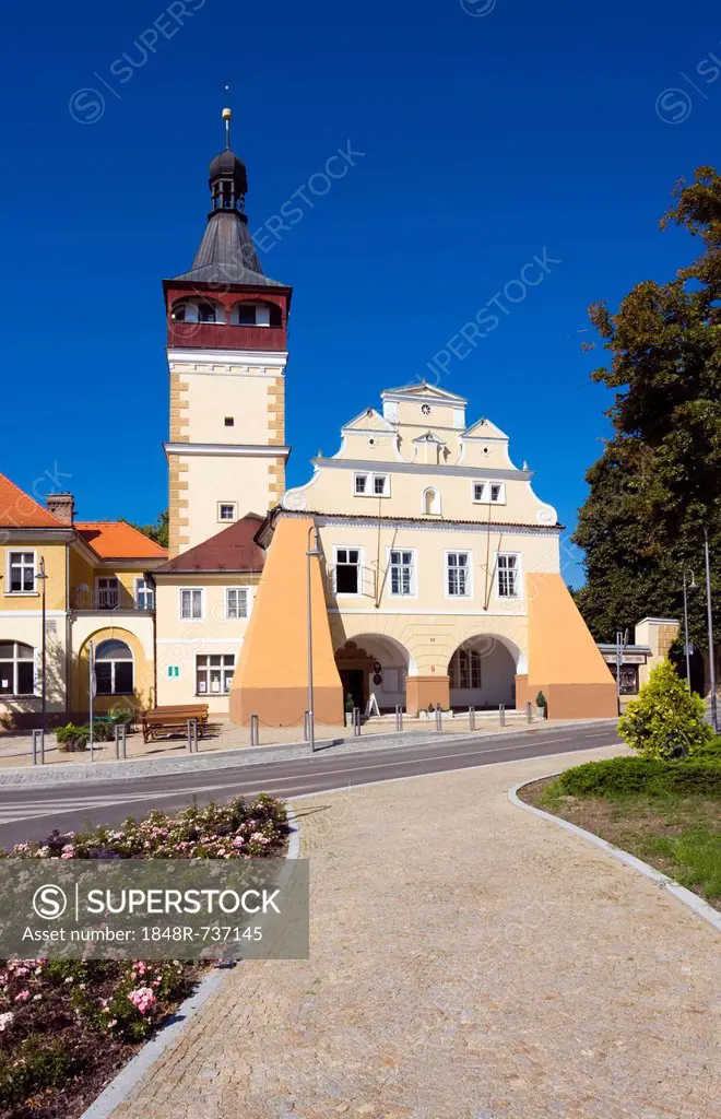 Town Hall, Dobrovice, Mlada Boleslav district, Stredocesky region, Czech Republic, Europe