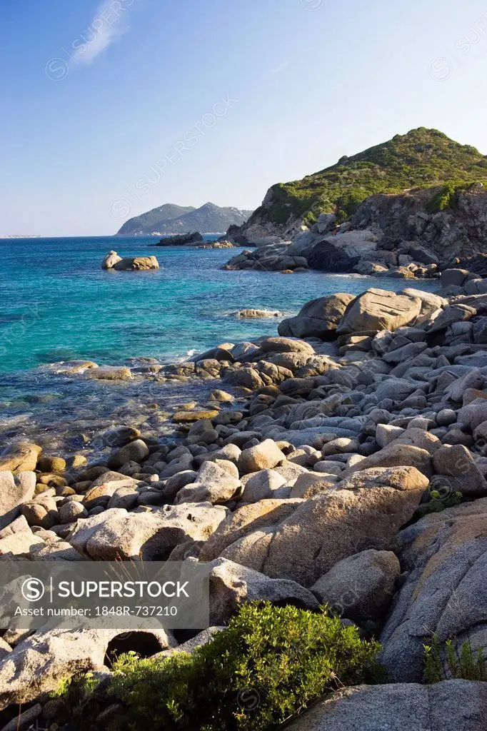 Rocky coast, rocks, Costa Rei coast, Sardinia island, Mediterranean Sea, Italy, Europe