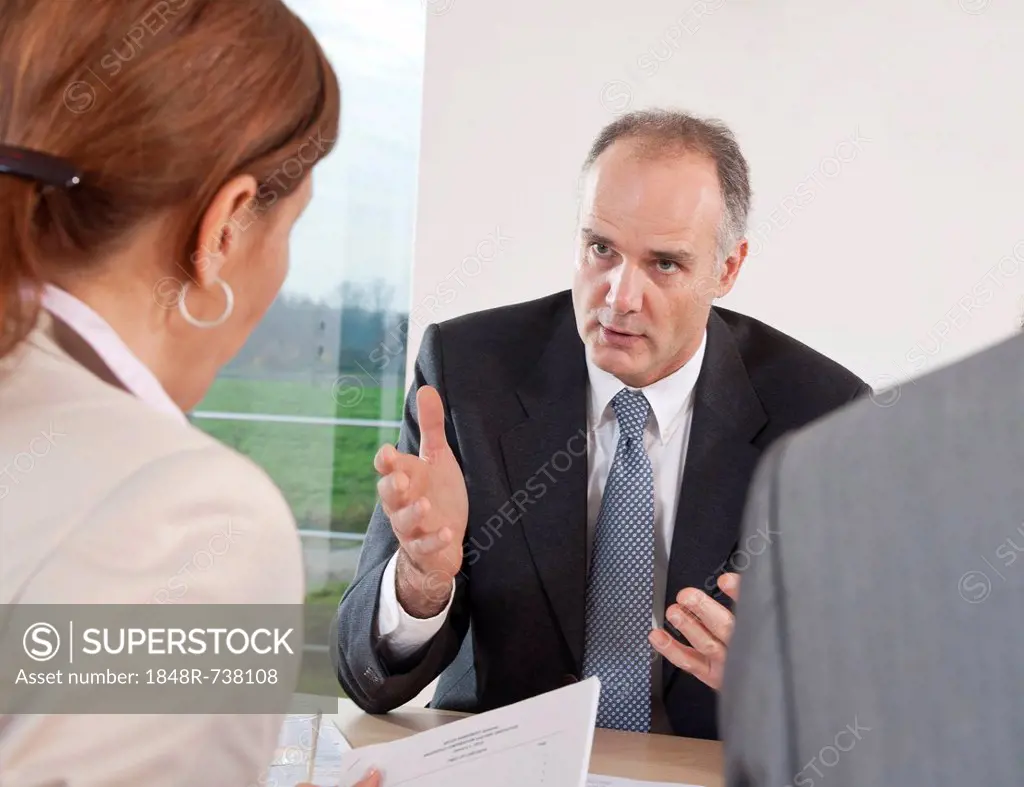 Businesspeople at a meeting or a consultation
