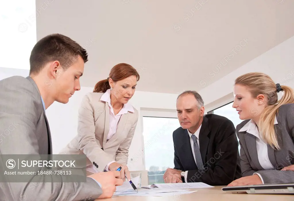Businesspeople at a meeting
