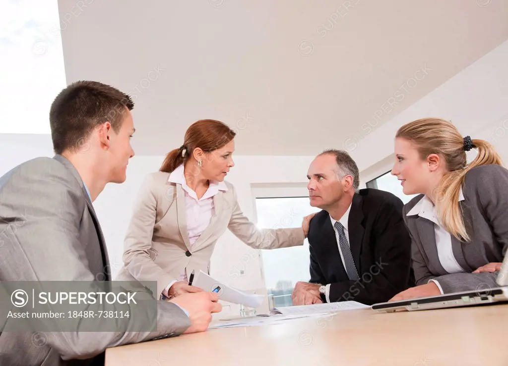 Businesspeople at a meeting