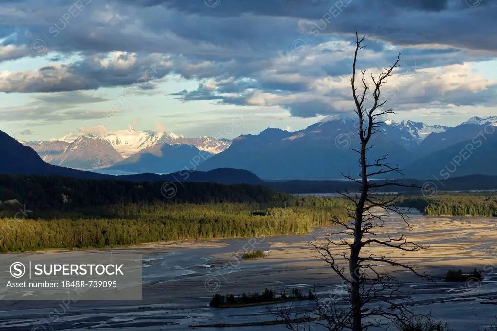 View of the Matanuska River near Palmer, Alaska, USA