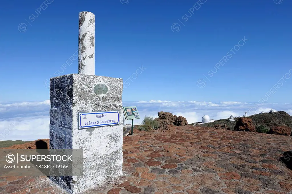 Mirador Roque de los Muchachos viewing point, La Palma, Canary Islands, Spain, Europe, PublicGround
