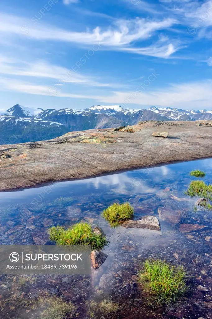 Mountains around Blakkådal, Blakkadal valley, Saltfjellet-Svartisen National Park, Nordland county, Norway, Scandinavia, Europe