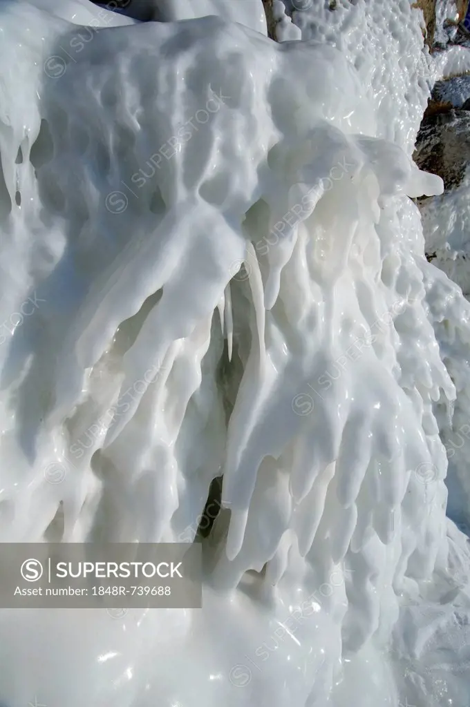Ice formations, Olkhon island, Lake Baikal, Siberia, Russia, Eurasia