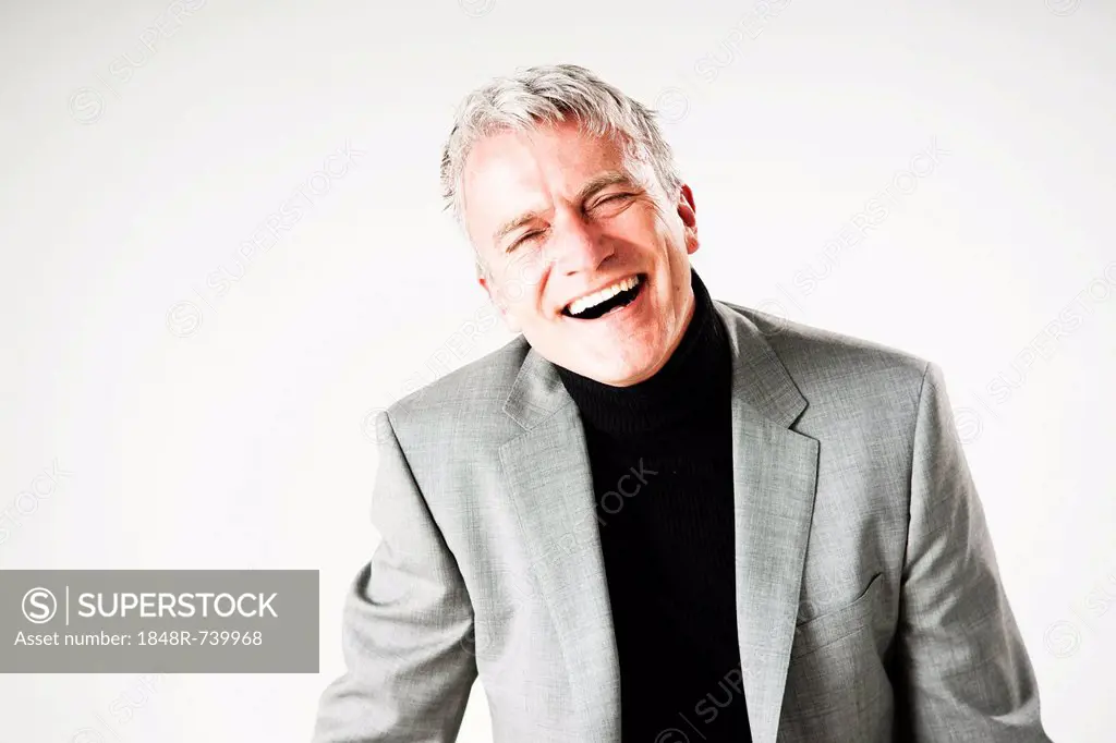 Portrait of a businessman laughing