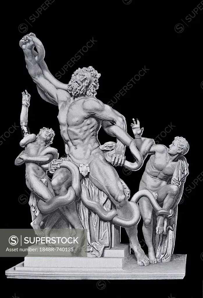 Copper engraving, Laocoon Group