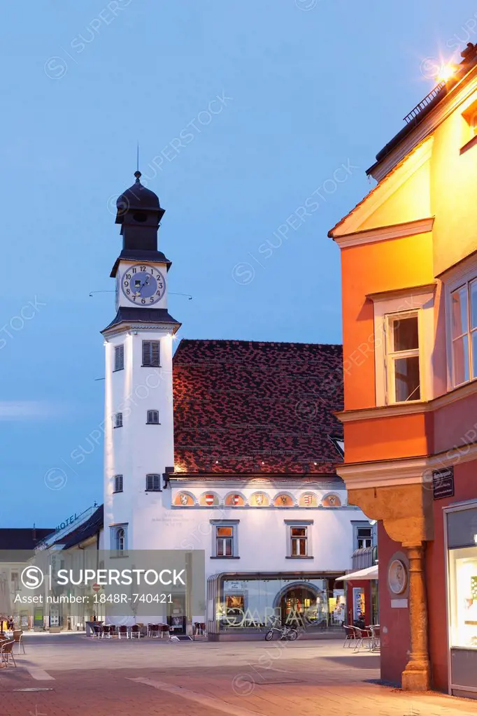 Old town hall on Hauptplatz square, Leoben, Upper Styria, Styria, Austria, Europe, PublicGround