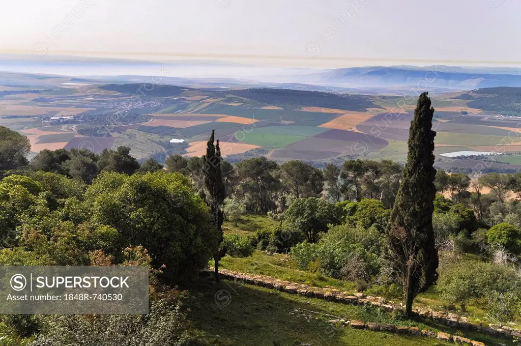 View from Mount Tabor, Israel, Middle East, Southwest Asia, Asia