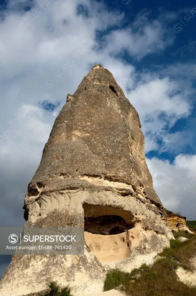 Cone of tuff, chimney, Goereme, Cappadocia, Turkey