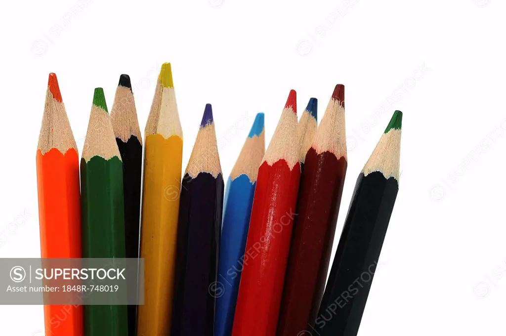Wooden coloured pencils