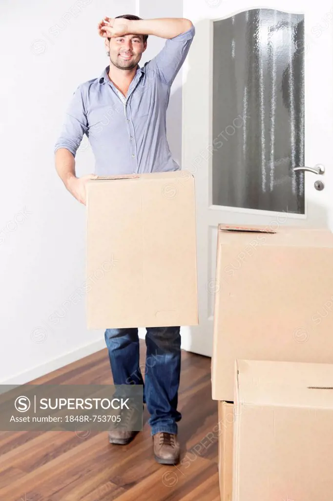 Man moving house