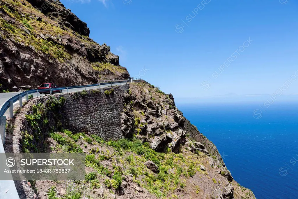 Cliffs near Casas de Tirma de San Nicolás, Artenara region, Gran Canaria, Canary Islands, Spain, Europe, PublicGround