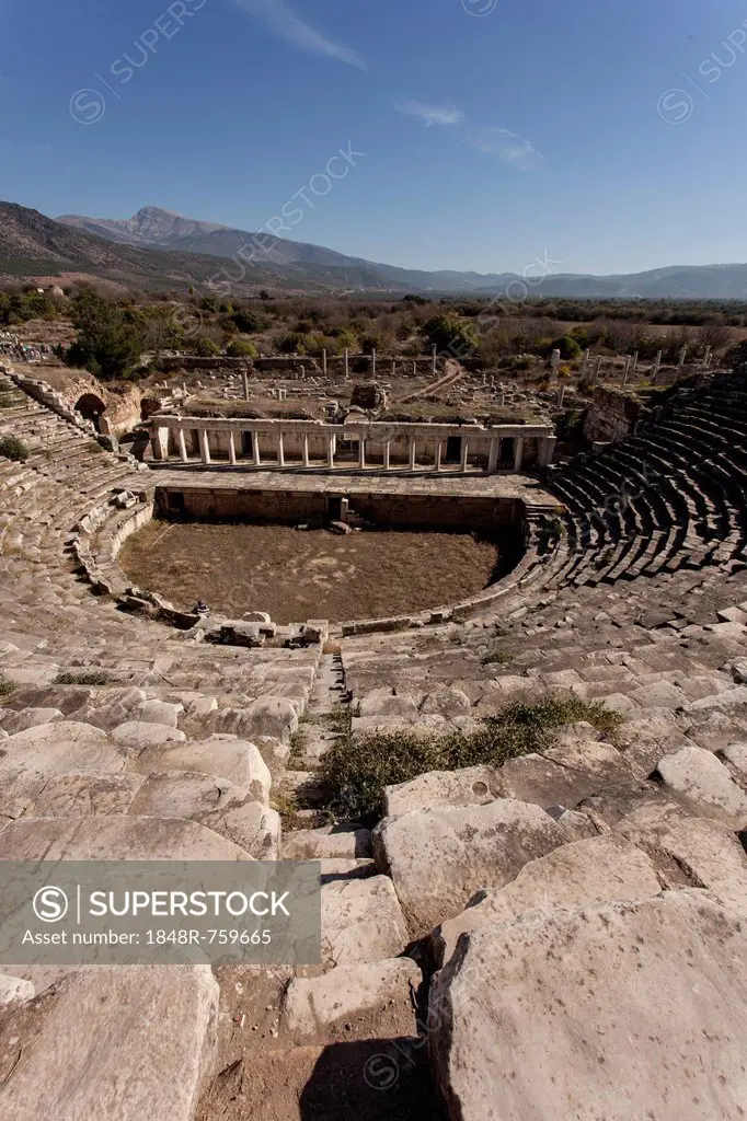 Amphitheatre in the ancient city of Aphrodisias, current city of Geyre, Turkey