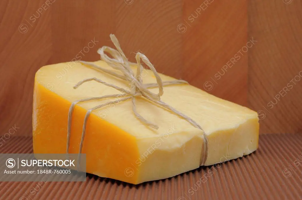 Piece of cheese wrapped with twine, Germany