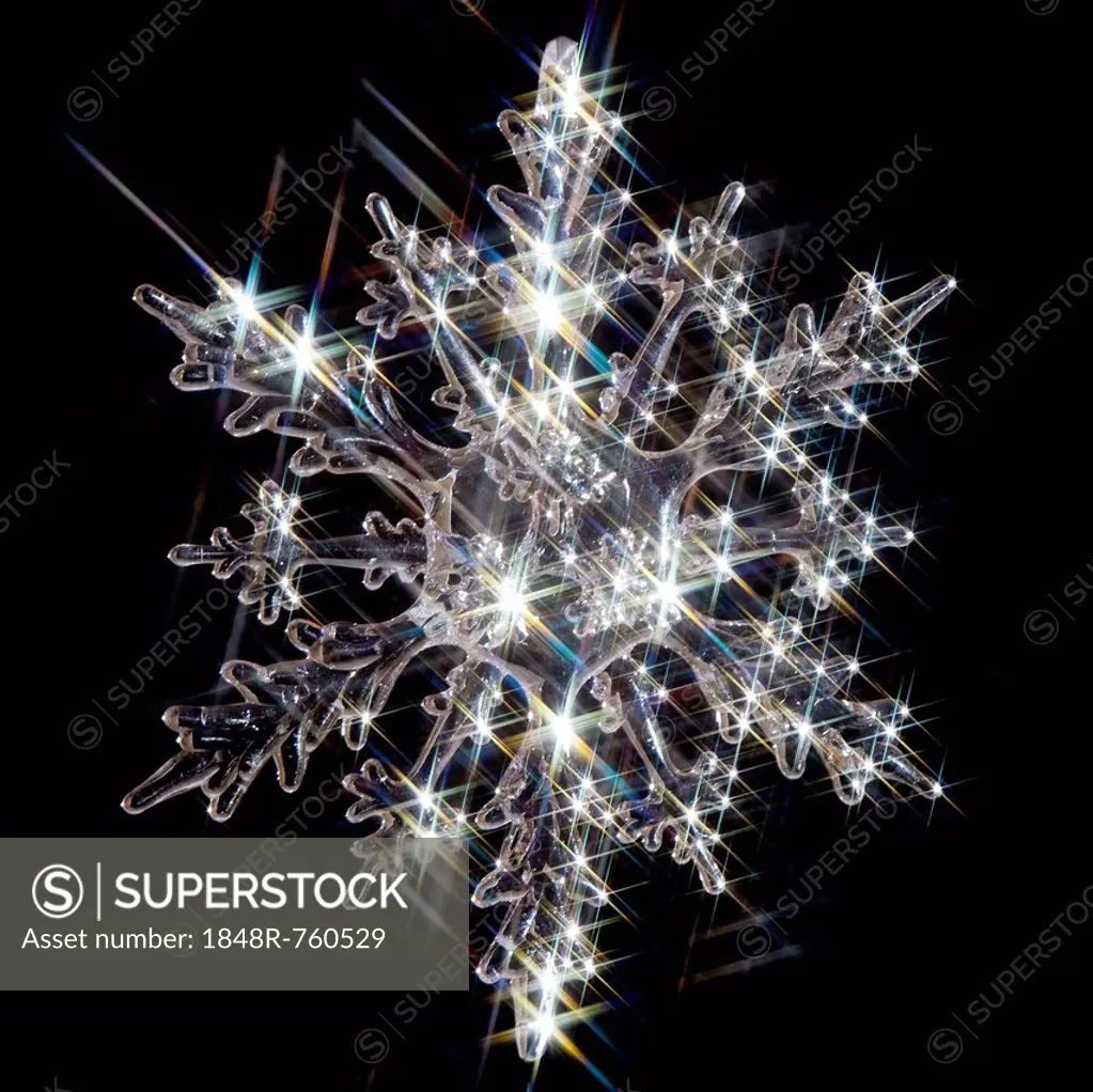 Christmas star as an ice crystal