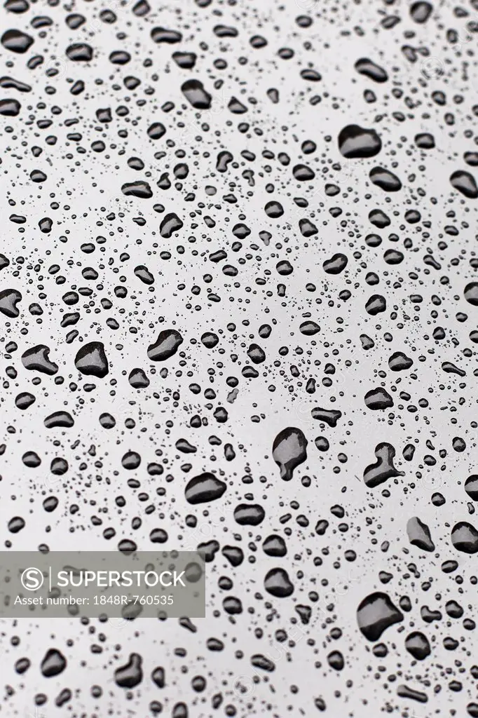 Water drops on car paint