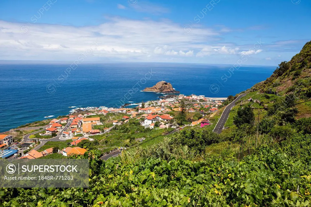 View of Porto Moniz, Lanceiros, Porto Moniz, Madeira, Portugal