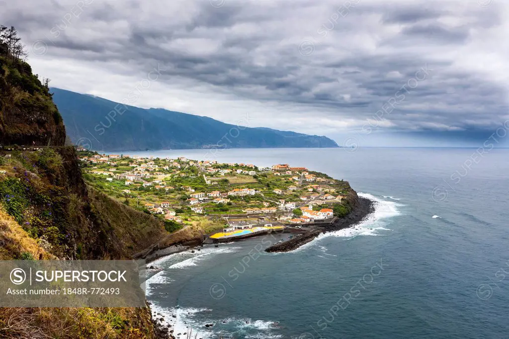 View over Ponta Delgada, Vicente, Boaventura, Madeira, Portugal