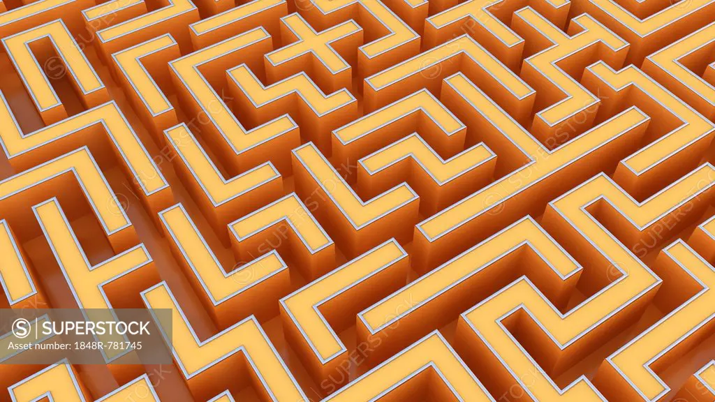 Labyrinth, 3D illustration