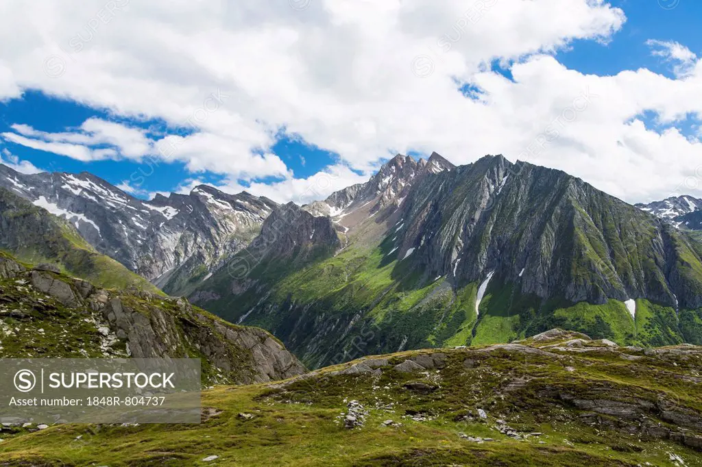 Mountain landscape, Pfitschtal, South Tyrol province, Trentino-Alto Adige, Italy
