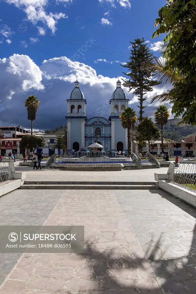 Blue Church, Celendin, Cajamarca, Peru, South America