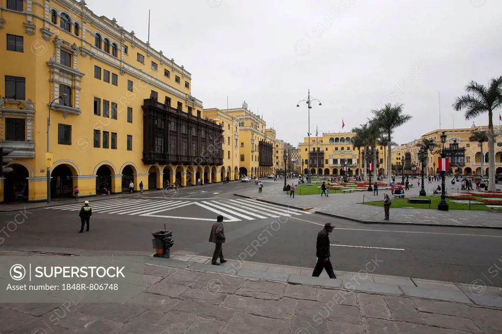Balconies of Lima, Lima, UNESCO World Cultural Heritage Site, Peru, South America