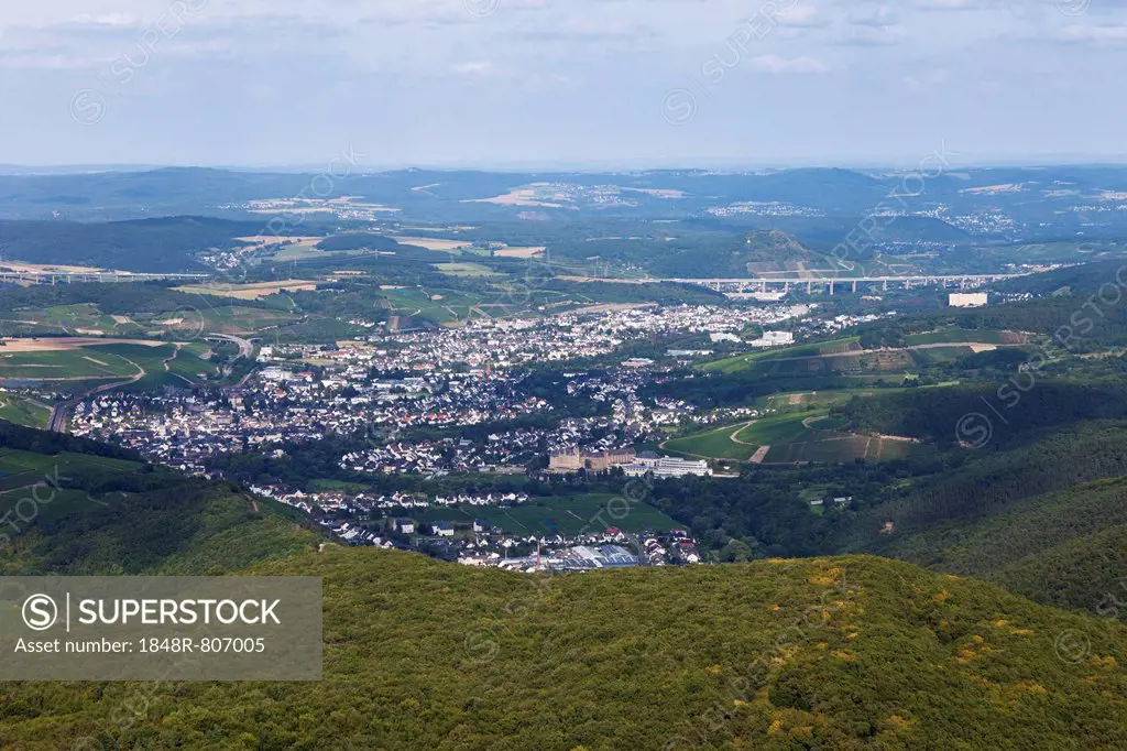 Aerial view, Bad Neuenahr-Ahrweiler, Rhineland-Palatinate, Germany, Europe