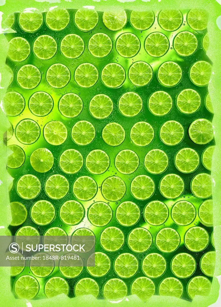 Rows of lime slices