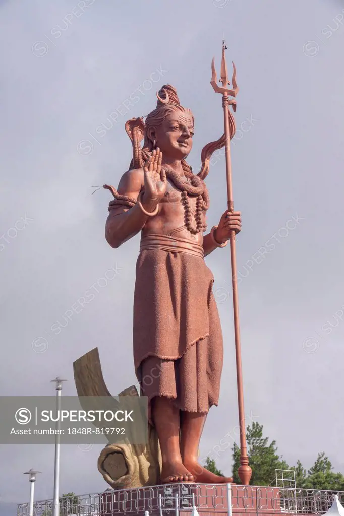 Statue of Lord Shiva, a Hindu deity, Grand Bassin, Mauritius