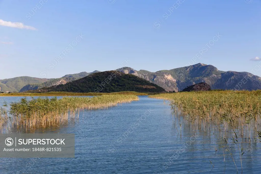 Lake Köycegiz or Köycegiz Gölü near Dalyan, Mugla Province, Turkish Riviera or Turquoise Coast, Aegean Region, Turkey