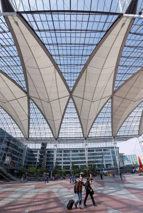 Airport Centre, between Terminal 1 and 2 at Munich Airport, Bavaria, Germany