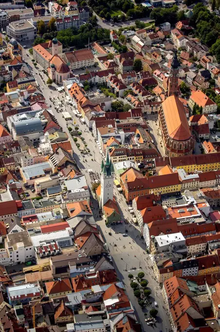 City tower, Straubing, Lower Bavaria, Bavaria, Germany