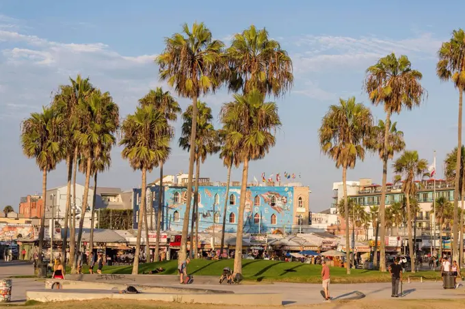 Promenade in Venice Beach, Los Angeles, California, USA