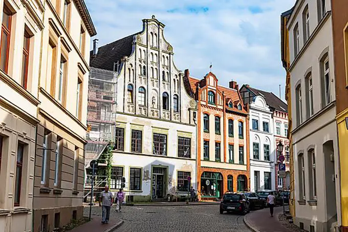 Hanseatic houses, Unesco world heritage site Hanseatic city of Wismar, Germany, Europe