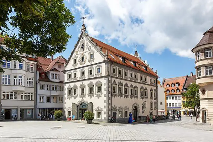 Historic building city in the old town in Ravensburg, Germany, Europe