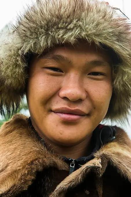 Koryak man, native people of Kamchatka, Portrait, Esso, Kamchatka, Russia, Europe