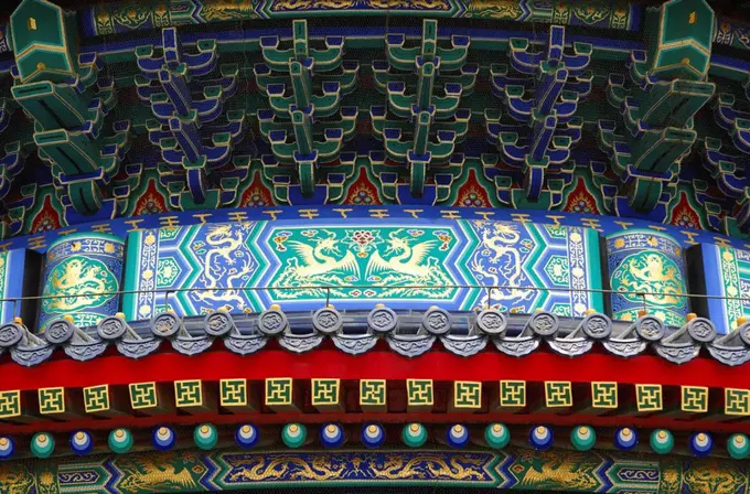 Detail from the Hall of Prayer for Good Harvests, Temple of Heaven, Beijing, China