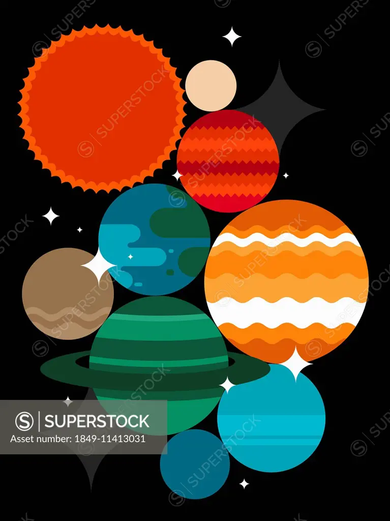 Abstract planet pattern