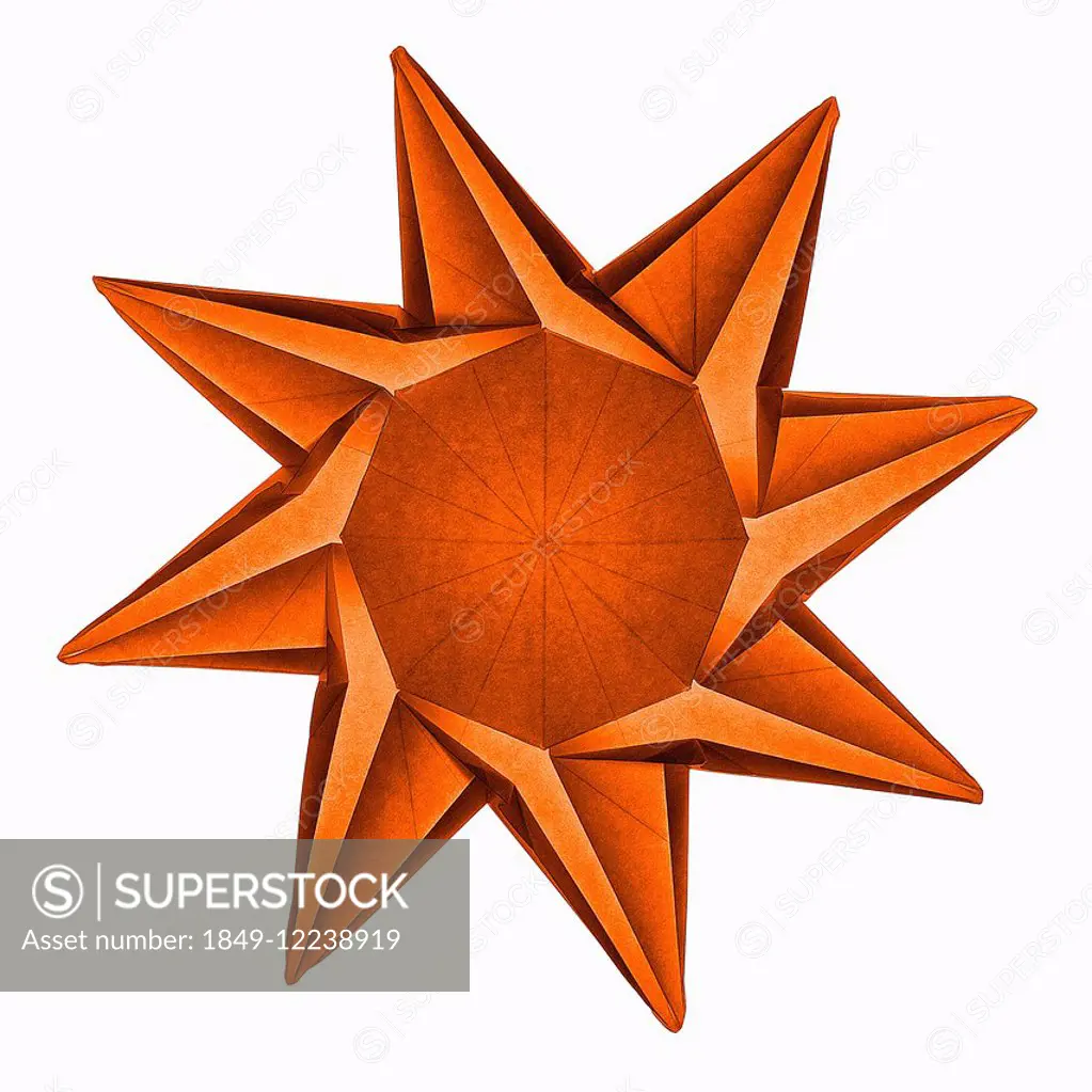 Origami orange sun