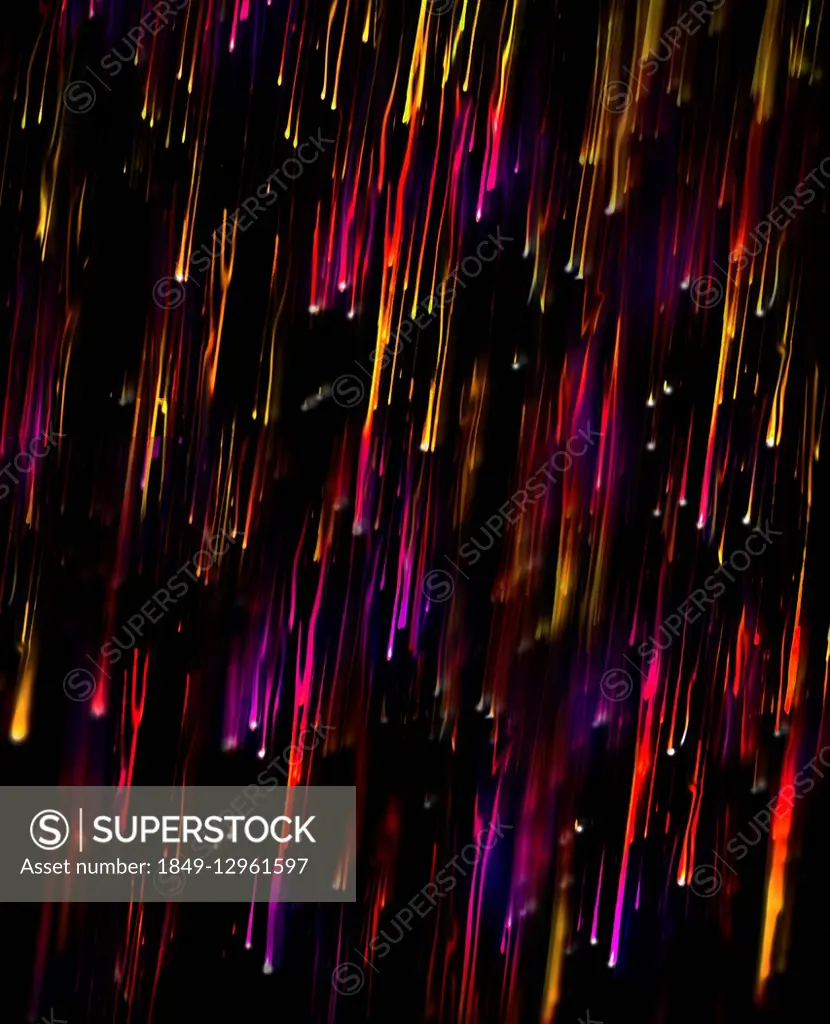 Abstract backgrounds pattern of falling multicolored light trails