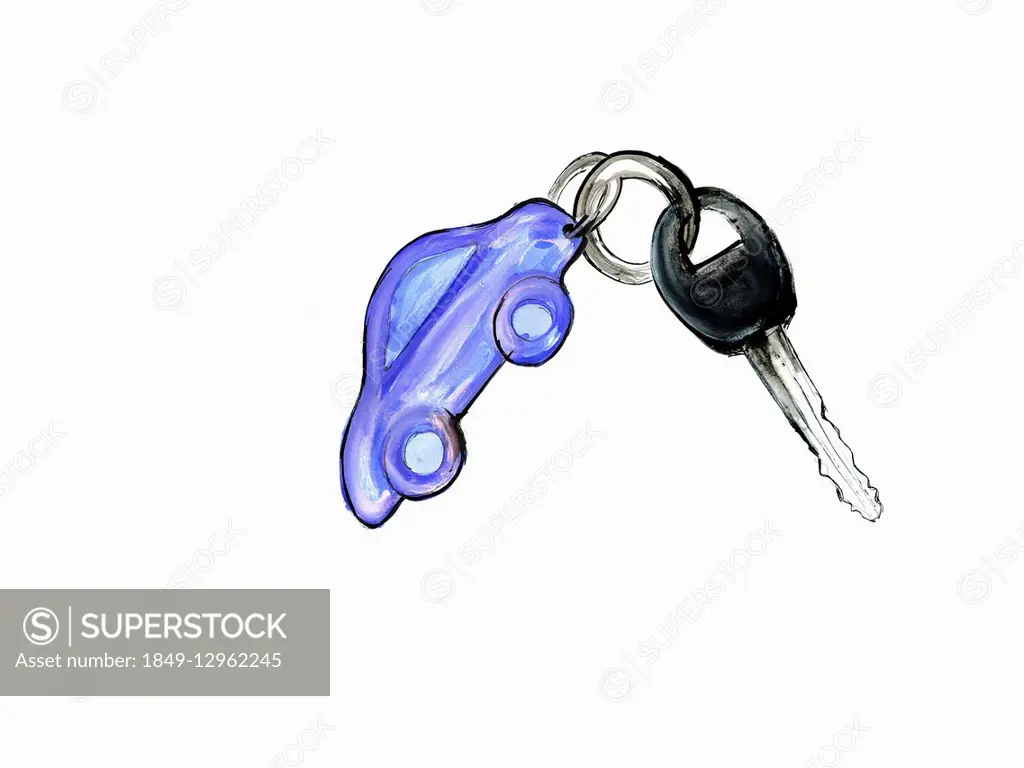 Car on car key ring