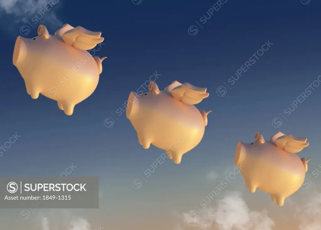 Flying piggy banks