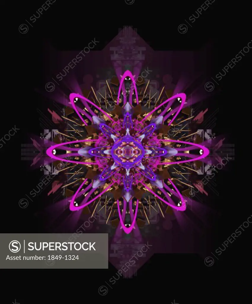 Purple kaleidoscope pattern