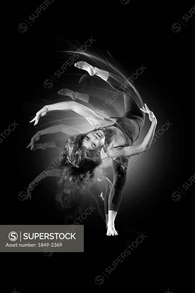 Flexible woman dancing