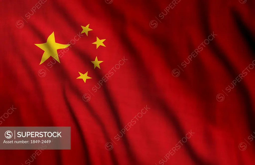 Close up of Chinese flag