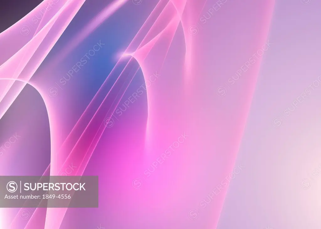 Digitally generated abstract background with pink lines and shapes