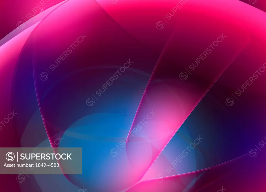 Digitally generated abstract background with blurred pink and blue